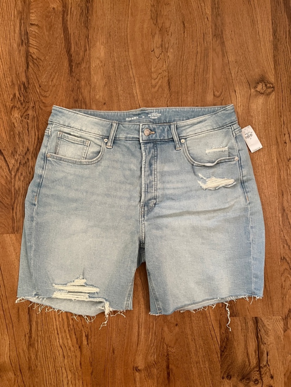 NWT Old Navy OG Straight Destructed Cut Off Denim Shorts